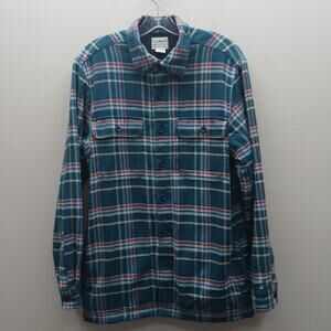 L.L. Bean Traditional Fit Fleece-Lined Flannel Plaid Shirt Jacket Shacket Small